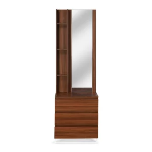 Meta Engineered Wood Dresser With Mirror (Classic Walnut)