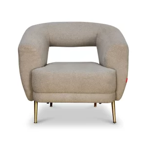 Giorgio Fabric Arm Chair (Light Brown)