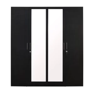 Emirates 4 Door Engineered Wood Wardrobe With Mirror (Wenge)