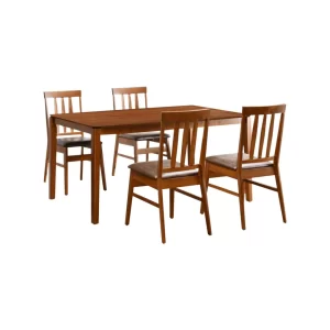 Leaf 4 Seater Dining Set (Walnut)