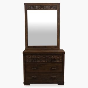 Rio Dresser Mirror with Drawer - Brown