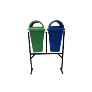 TWIN DUSTBIN 100L HDPE